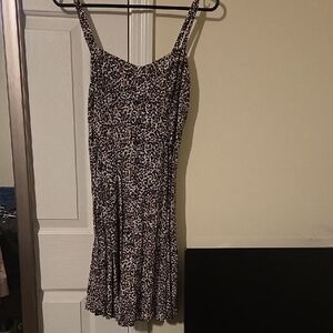 Old Navy Black and White Animal Print Mini Dress